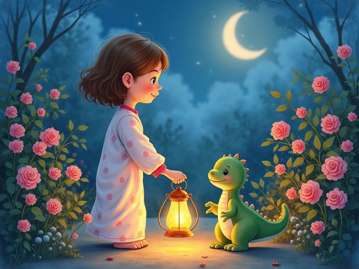 Ilustração da história O Dinossauro Pequenino