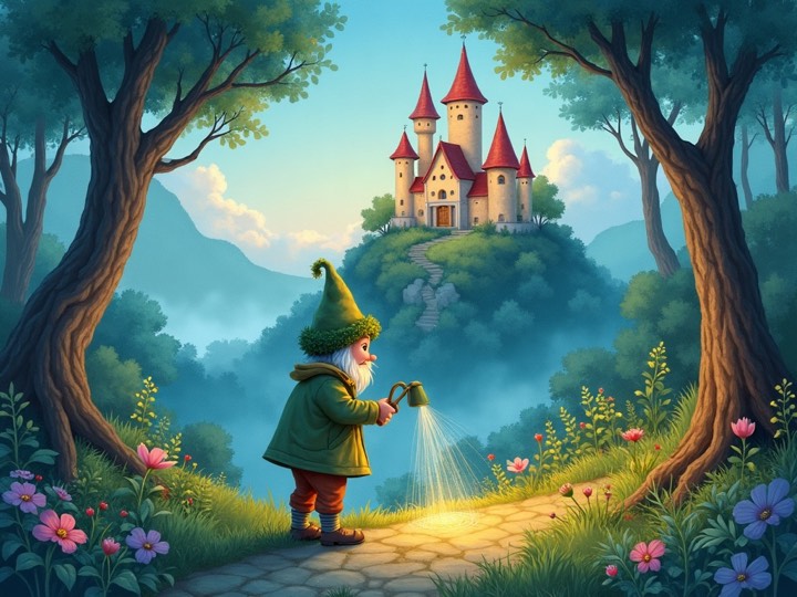 Ilustração da história O Segredo da Floresta de Sintra